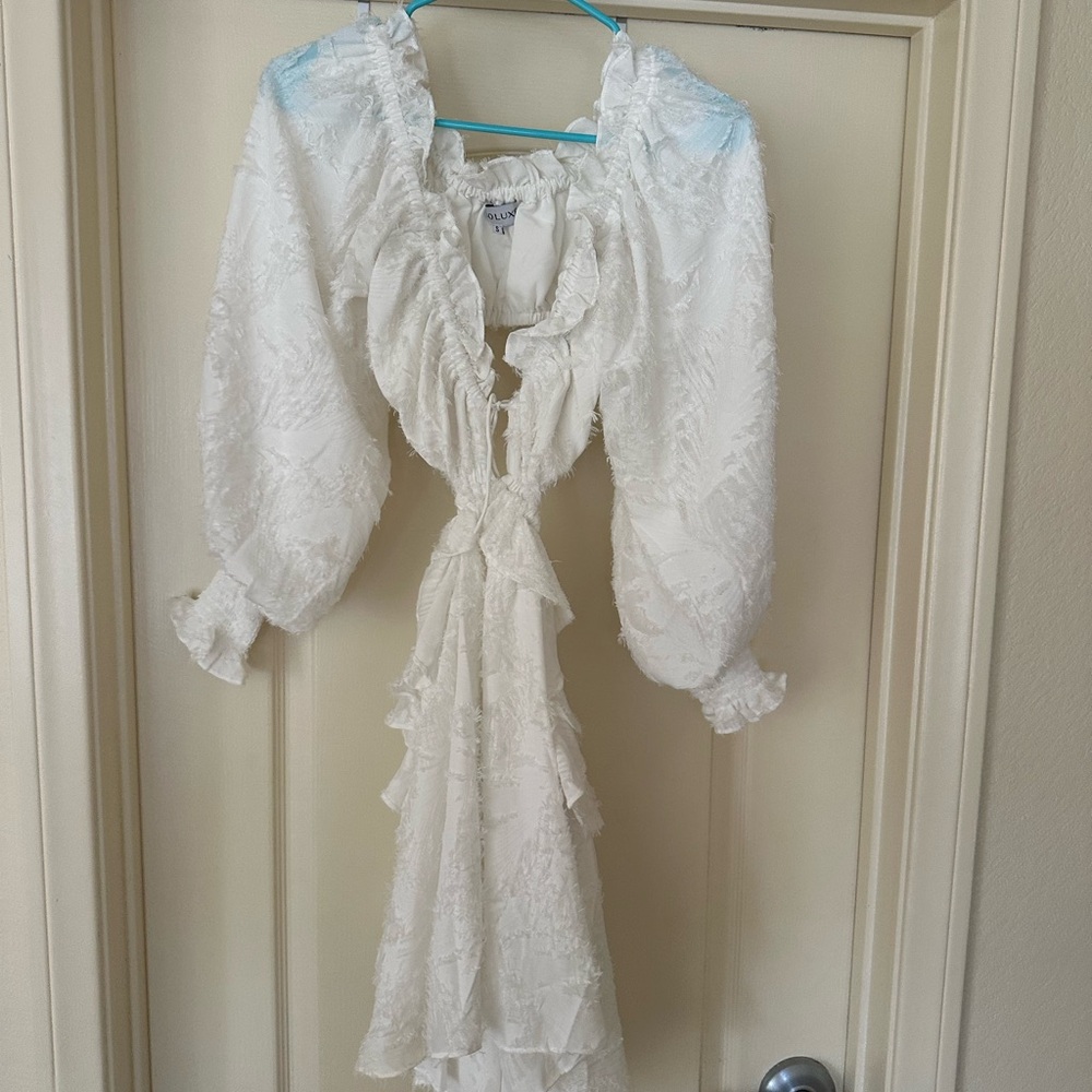 Sabo Skirt Cream Ruffle Dress